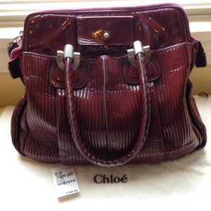 Genuine Chloe Heloise Large Patent Leather Satchel